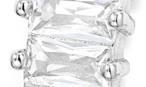 Child Of Wild Antoinette Cubic Zirconia Huggie Hoop Earrings In Silver