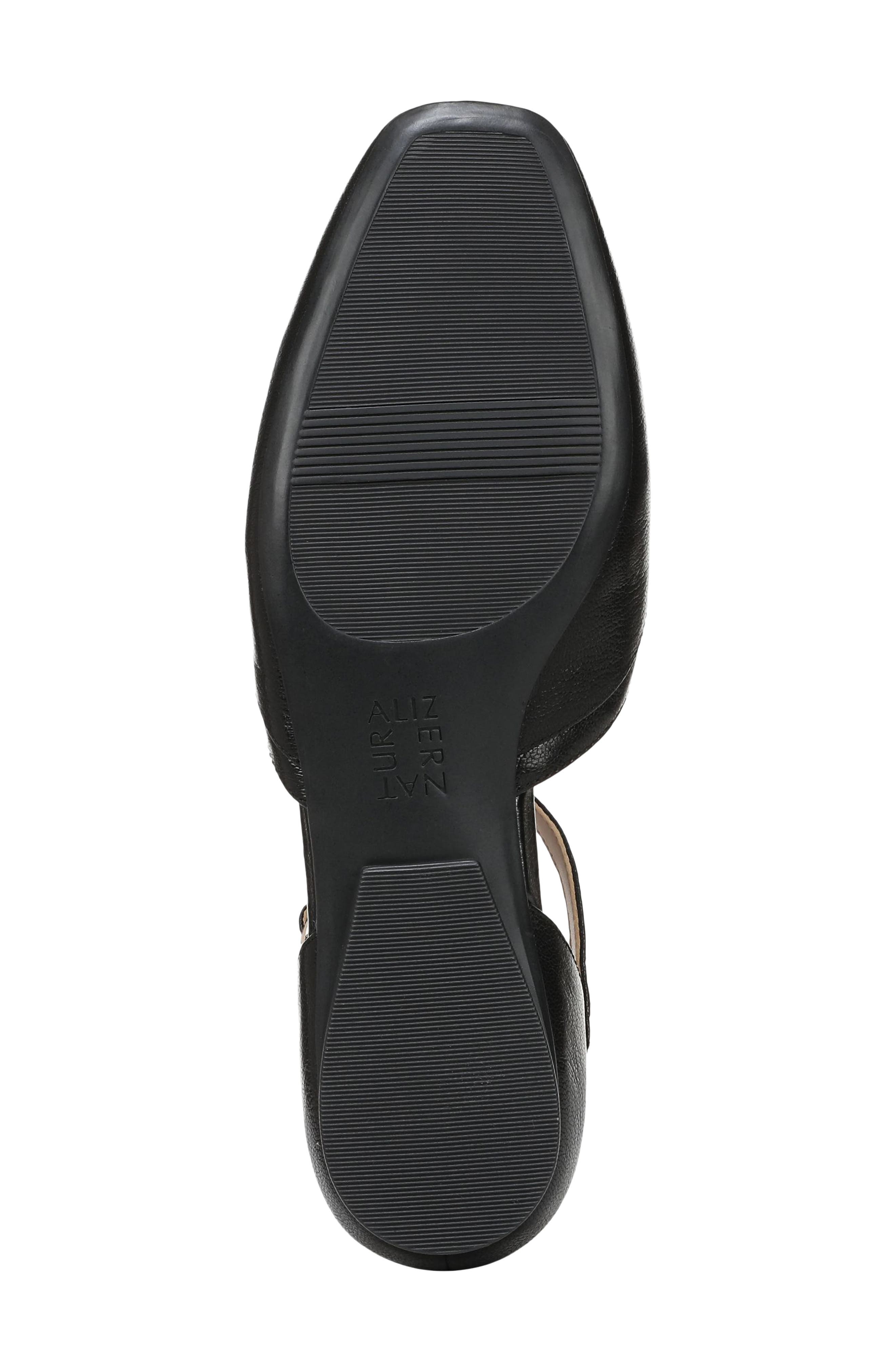 Naturalizer Caresse T-Strap Flat, Alternate, color, Black Leather