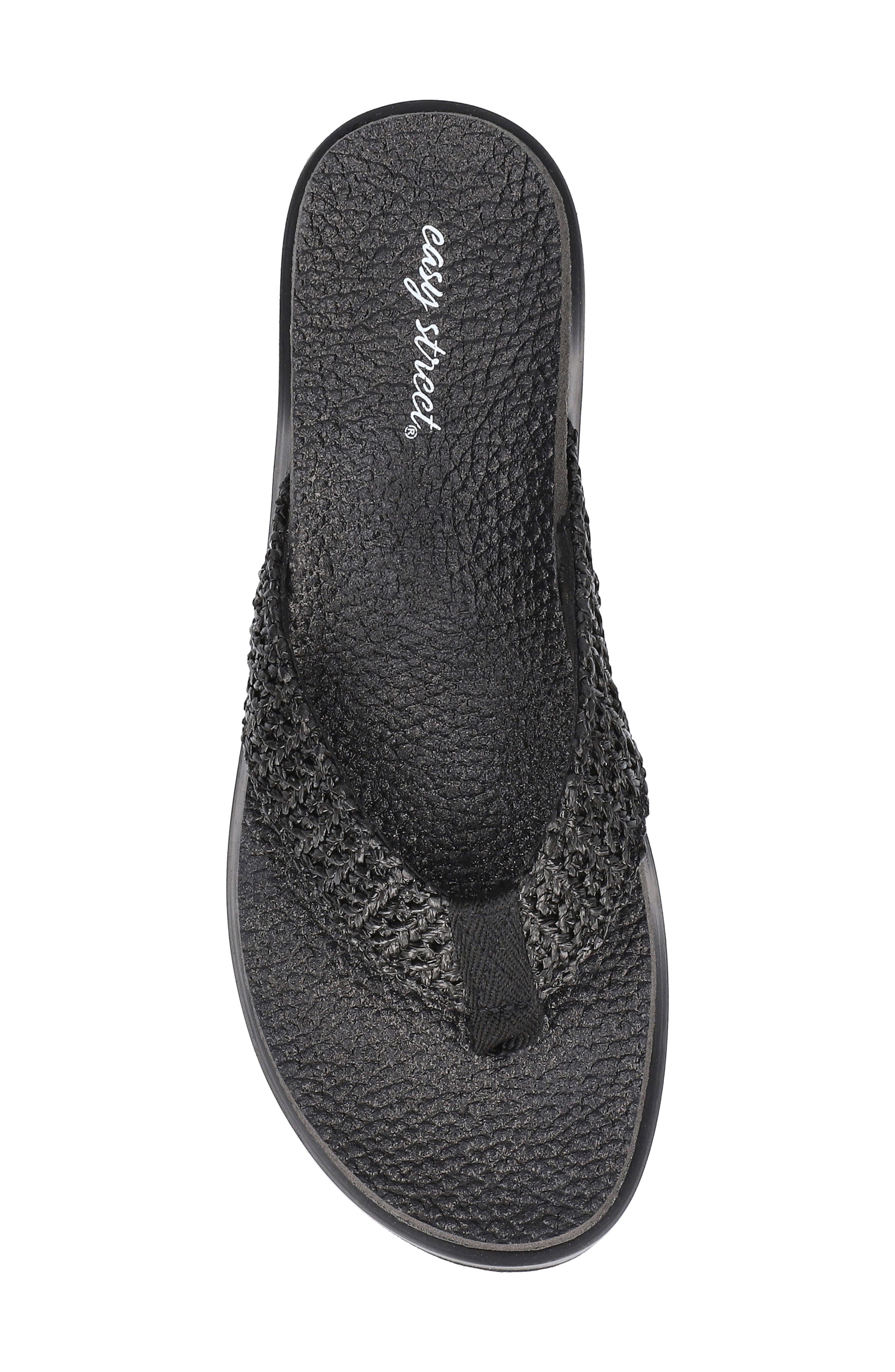 Wanderlust Thong Sandal, Alternate, color, BLACK WOVEN