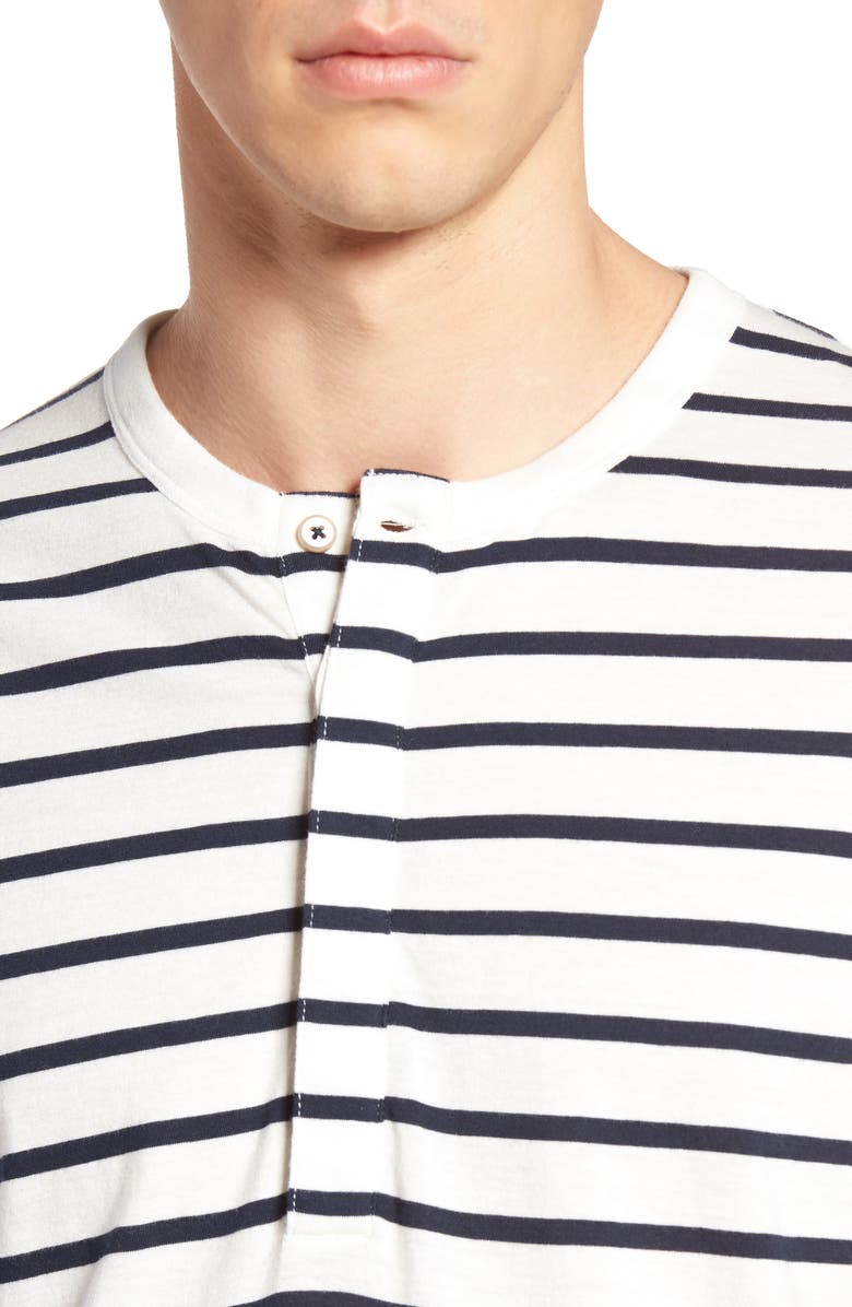 French Connection Stripe Henley Top, Alternate, color, 
