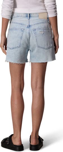 Dre Ripped High Rise Denim Shorts
