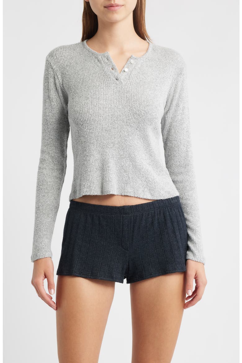 The Cameron Rib Henley, Main, color, HEATHER GREY