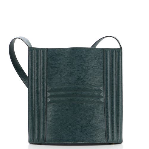 Pre-owned Hermes Hermes Cadena Bag Leather In Green