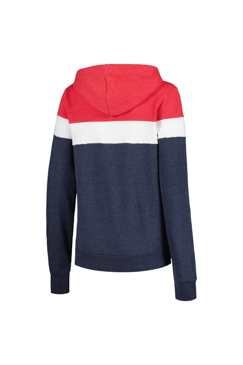 Women's New Era Heather Navy Minnesota Twins Colorblock Full-Zip Hoodie Jacket, Alternate, color, Heather Navy