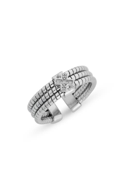 Diamond Ribbed Ring - 0.02ct.