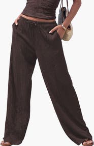 LASCANA Textured Wide Leg Pants