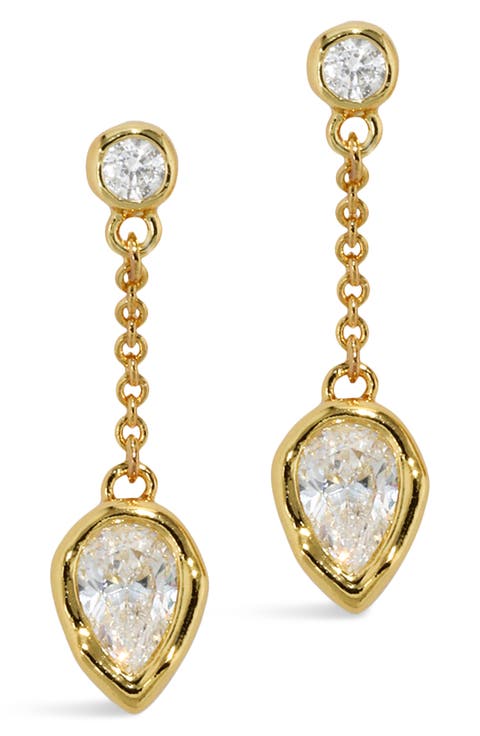 Asterales Cubic Zirconia Drop Earrings