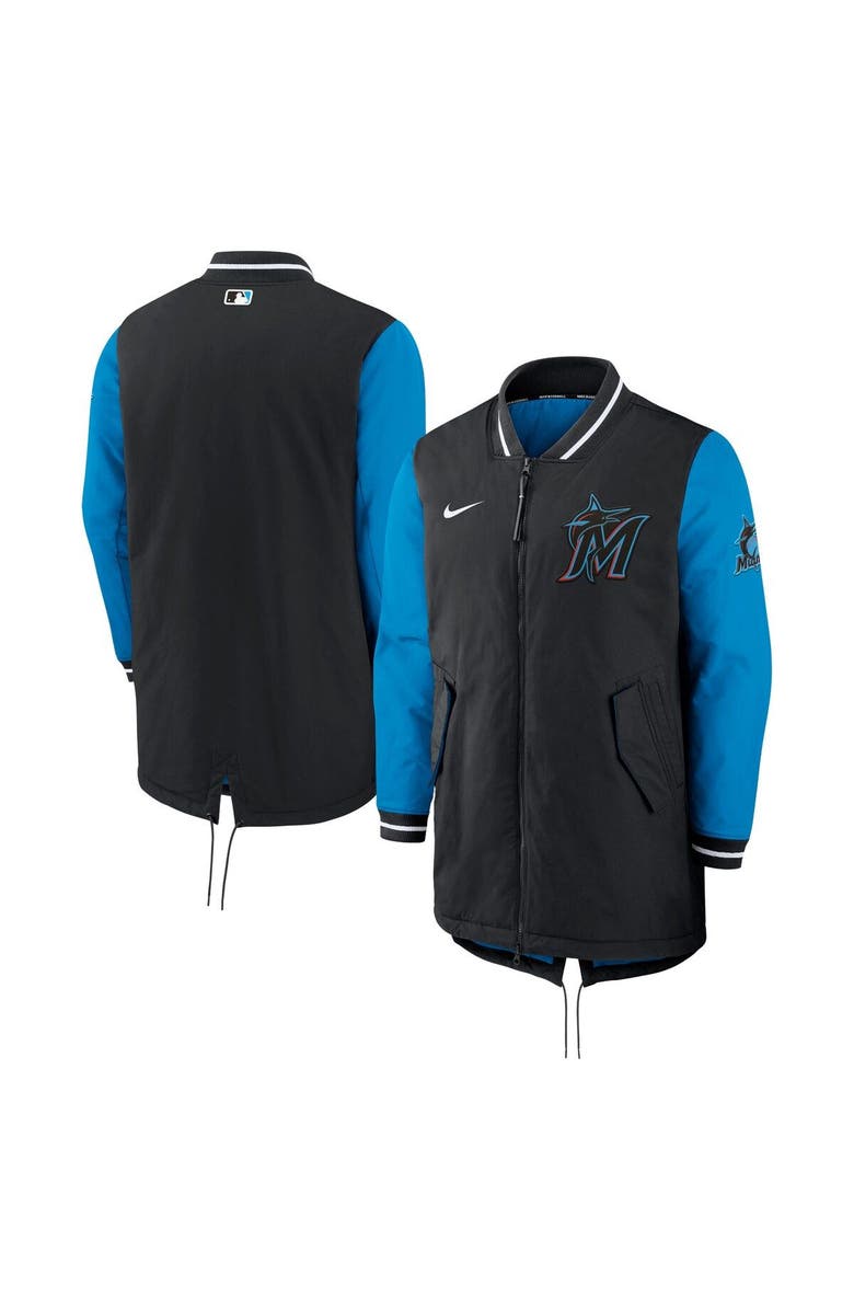 Nike Men's Nike Black Miami Marlins Dugout Performance Full-Zip Jacket, Main, color,