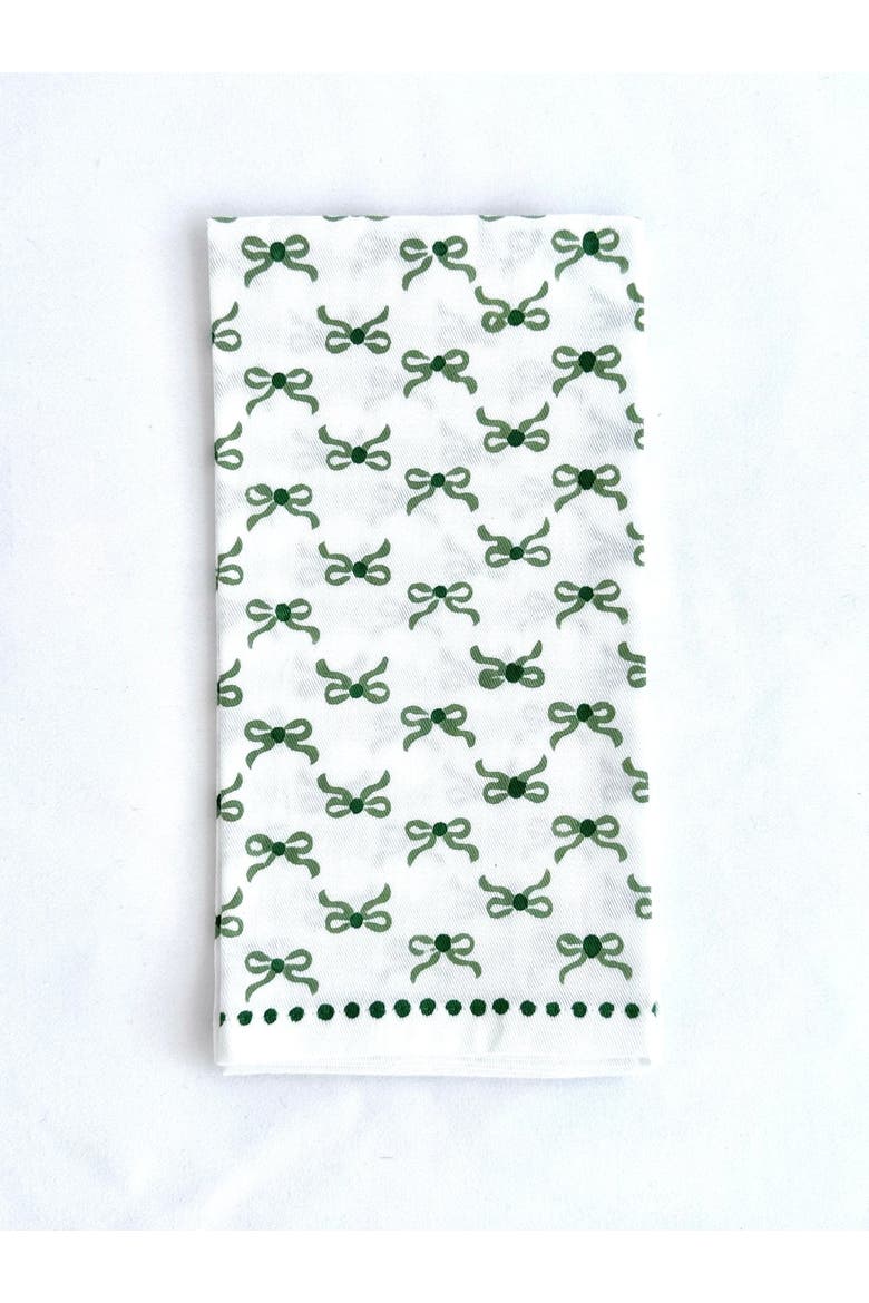 Bows Napkins - Set of 4, Alternate, color, Sage & Evergreen