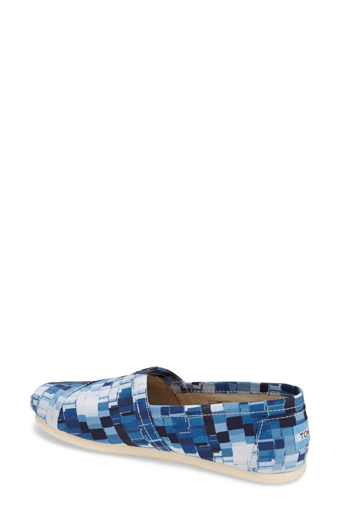 TOMS 'Paint Chips - Classic Alpargata' Satin Slip-On, Alternate, color, 