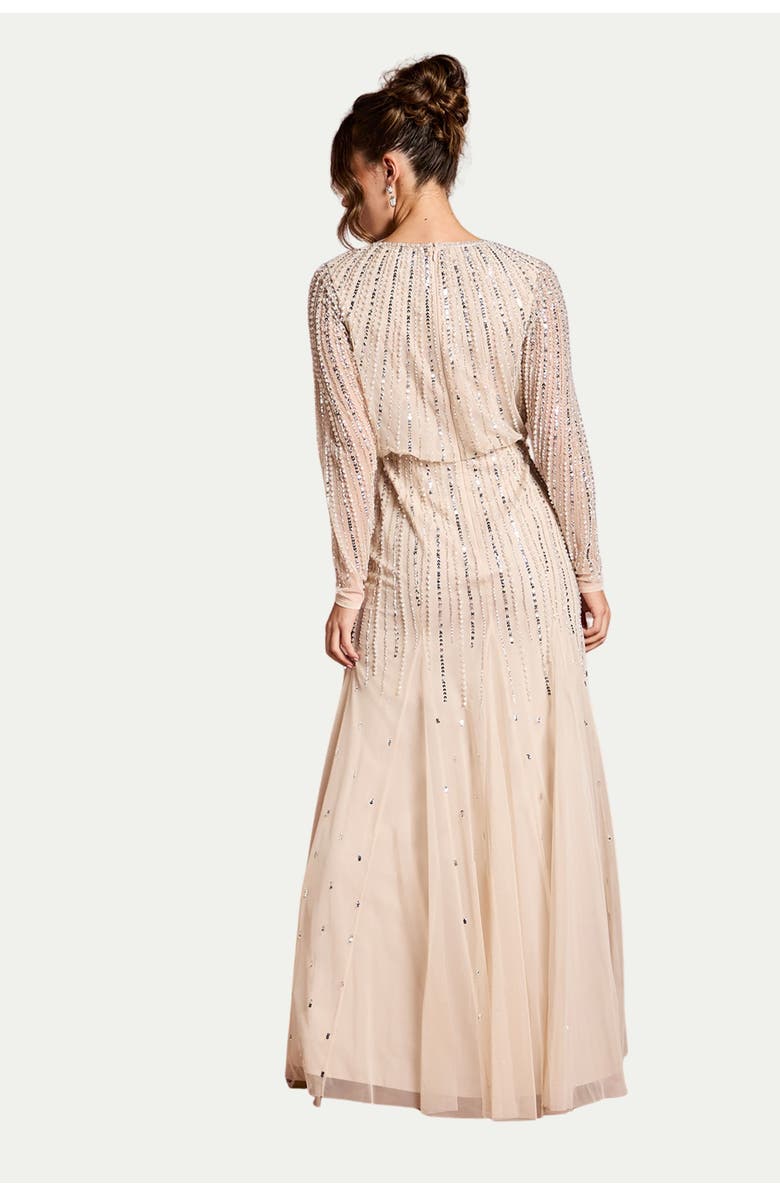 Coast Long Sleeve Maxi Dress, Alternate, color, Champagne