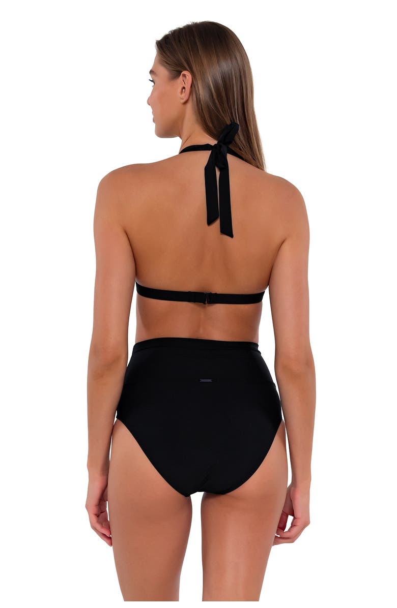 Sunsets Hannah High Waist Bikini Swim Bottoms, Alternate, color, Black