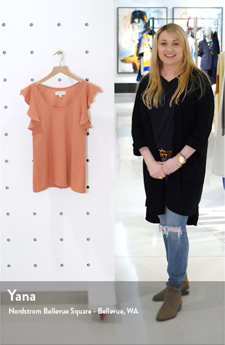 Texture & Thread Ruffle Sleeve Tank Top, sales video thumbnail