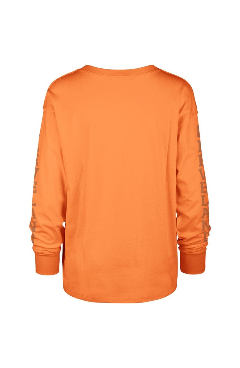 '47 Women's '47 Orange Cleveland Browns Tom Cat Lightweight Long Sleeve T-Shirt, Alternate, color, Orange