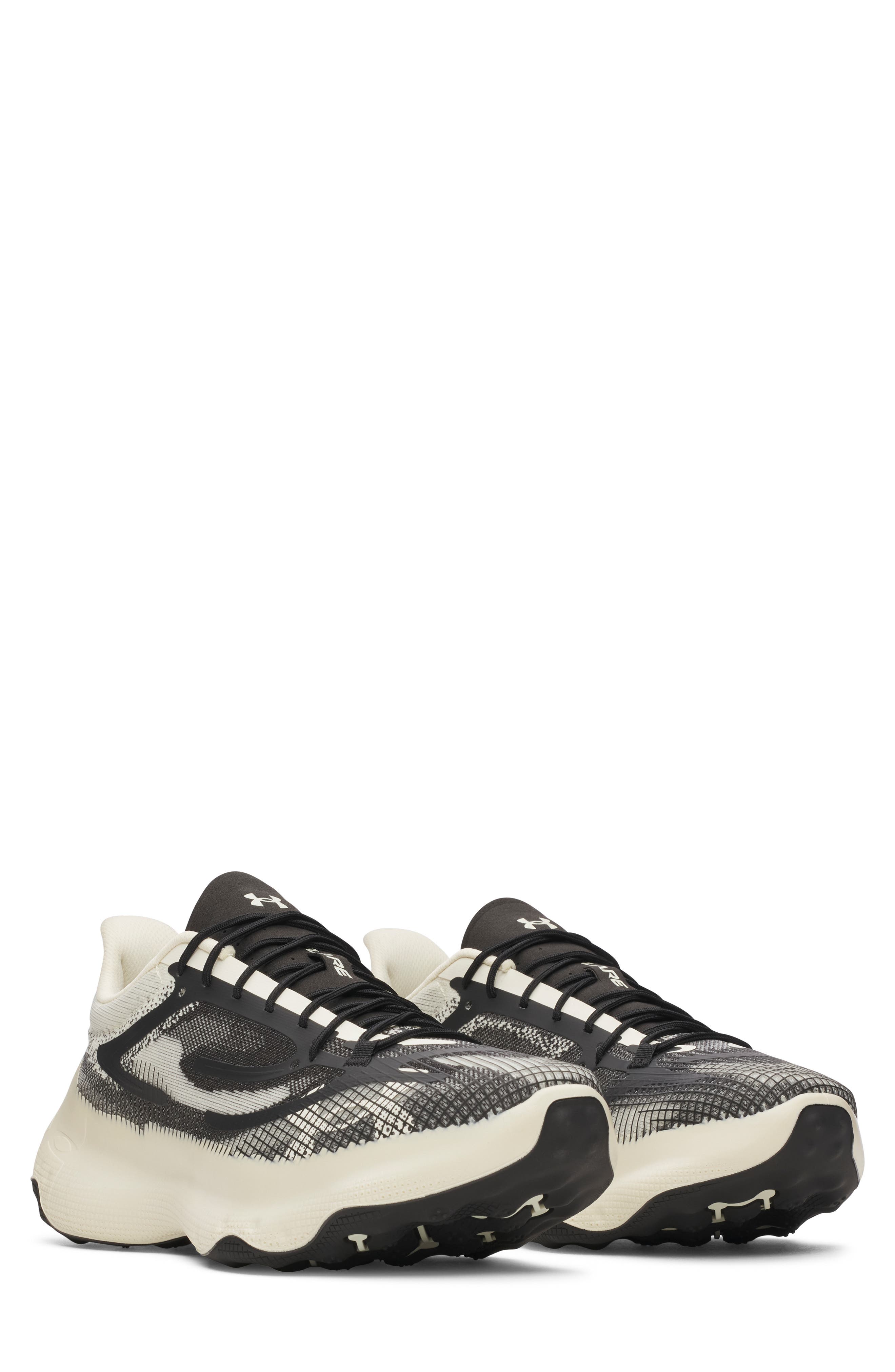 UA Flare Running Shoe, Main, color, WINTER WHITE / BLACK