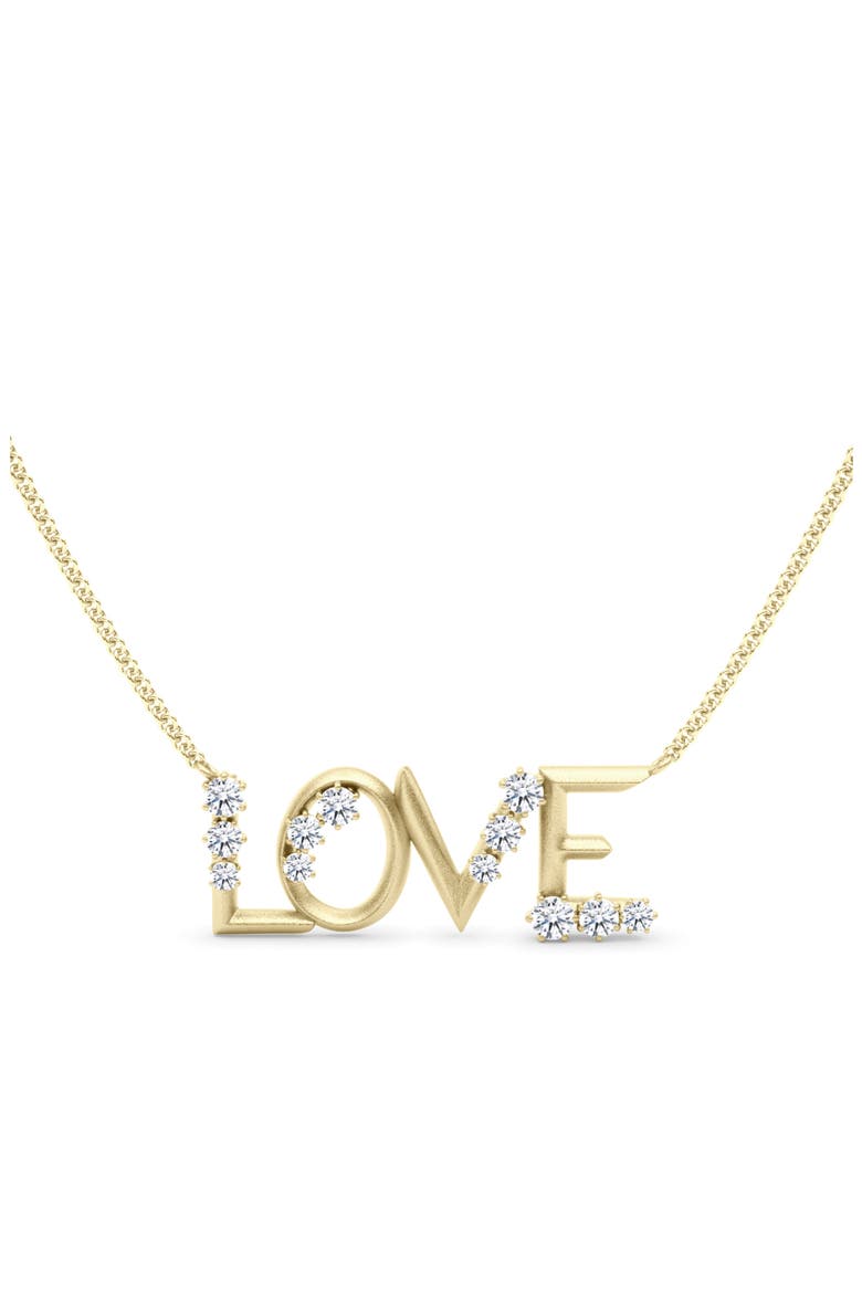 Love Lab Created Diamond Necklace, Main, color, 18K YELLOW GOLD