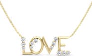 HauteCarat Love Lab Created Diamond Necklace
