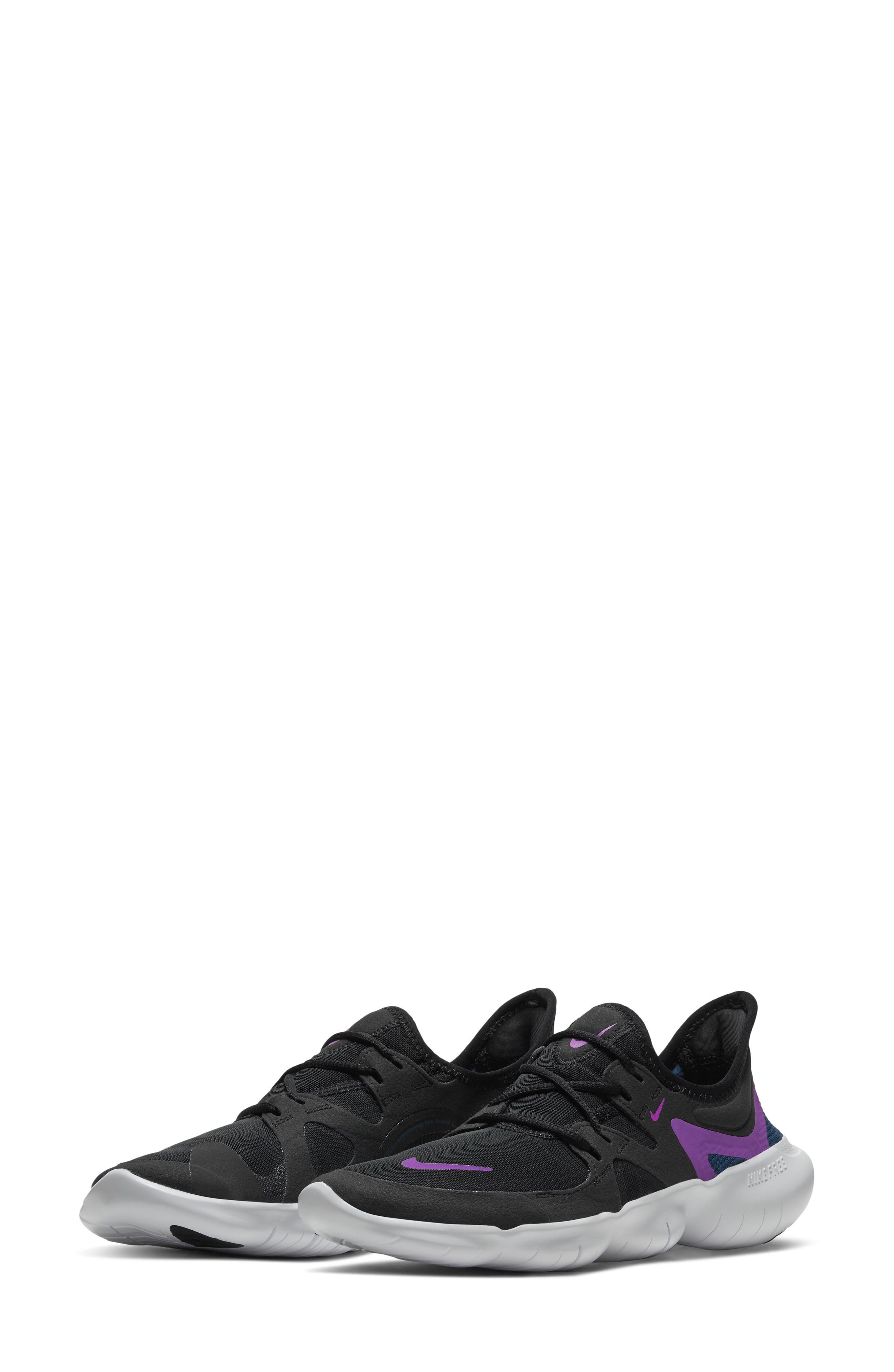 Free RN 5.0 Running Shoe, Main, color, BLACK/ BLUE/ VIVID PURPLE