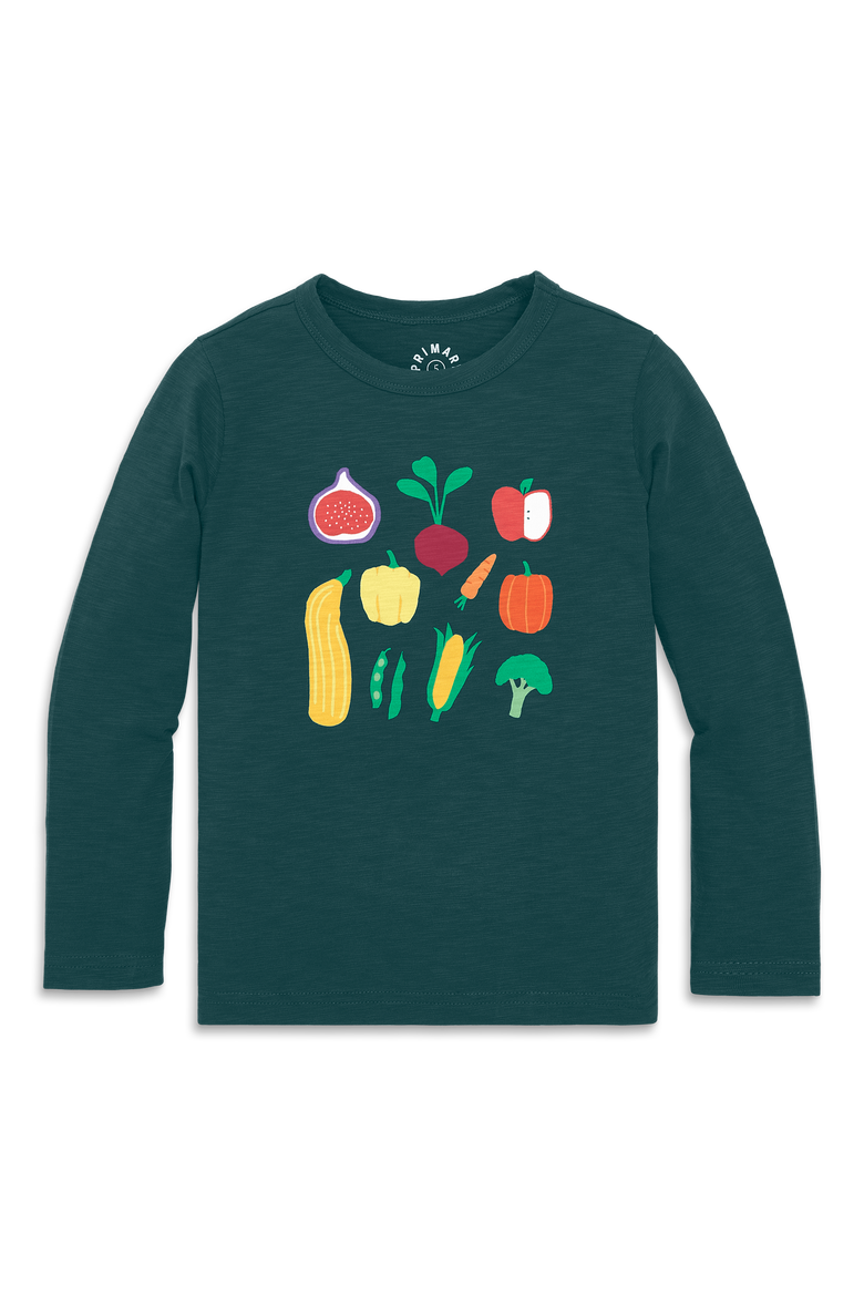 Long Sleeve Harvest Tee, Main, color, Spruce Harvest