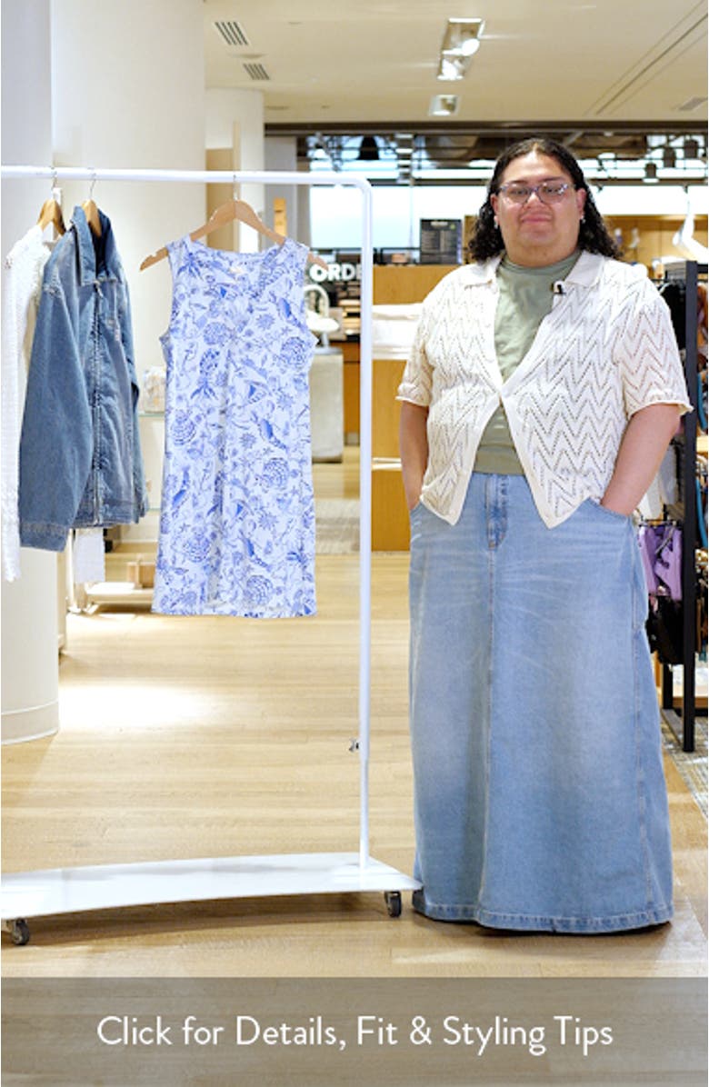 Dev Print Sleeveless A-Line Dress, sales video thumbnail