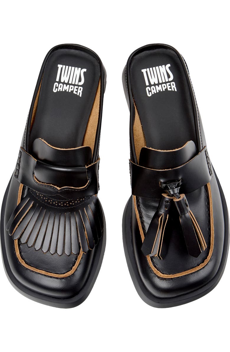 Camper Donna Twins Mismatch Mule, Alternate, color, Black