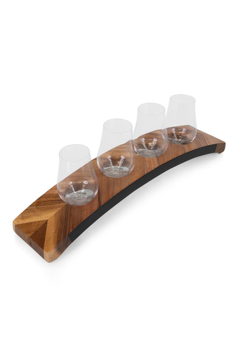 Lowlands Whiskey Flight Glencairn® Glass Tasting Set, Main, color, BROWN