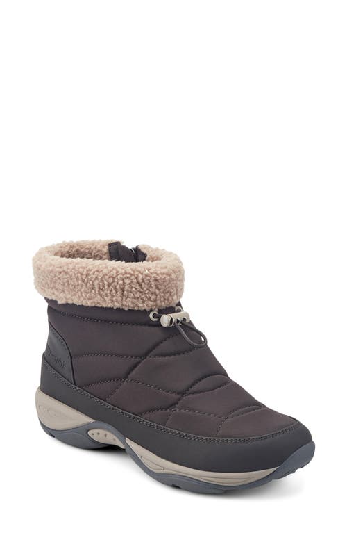 Easy Spirit Eagan Boot With Faux Fur Trim In Dark Brown