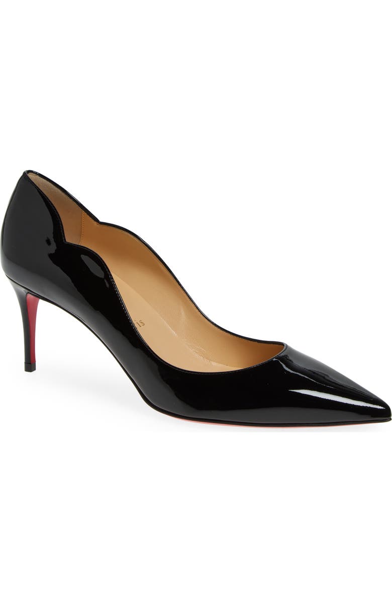 Christian Louboutin Hot Chick Scallop Patent Leather Pump, Main, color,