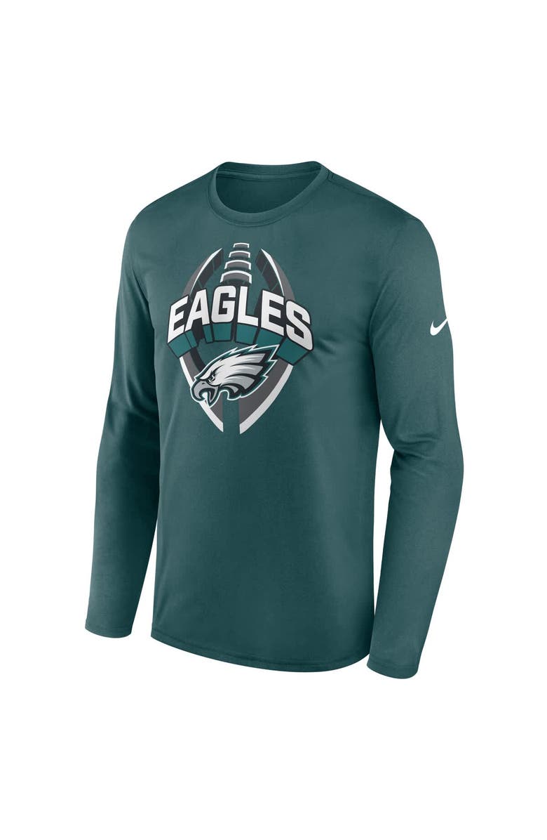 Nike Men's Nike Midnight Green Philadelphia Eagles Primetime Legend Icon Performance Long Sleeve T-Shirt, Alternate, color, Green