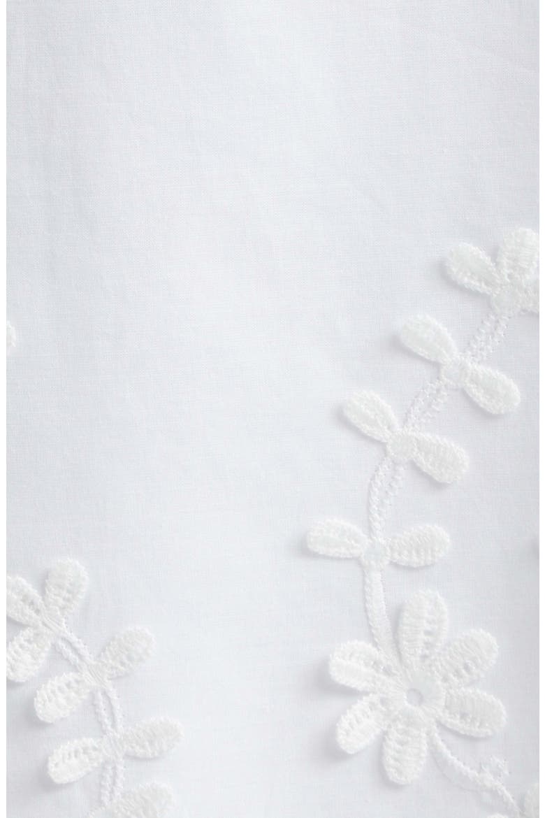 Malik Floral Appliqué Midi Skirt, Alternate, color, OPTIC WHITE
