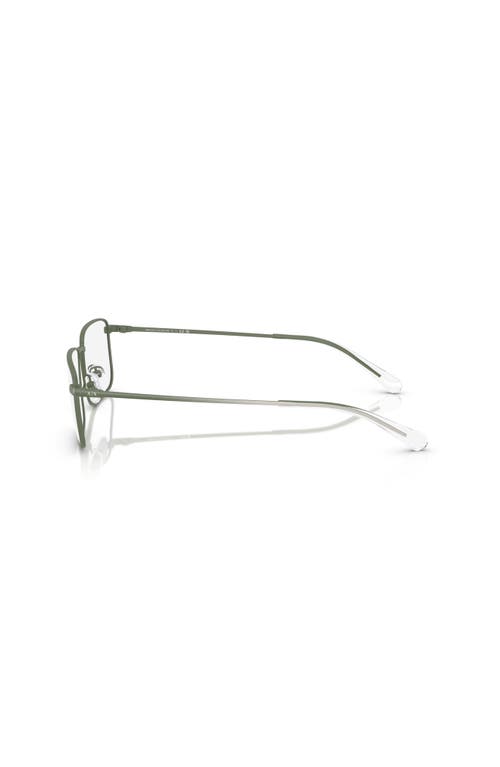 Armani Exchange 56mm Rectangle Optical Glasses In Metallic