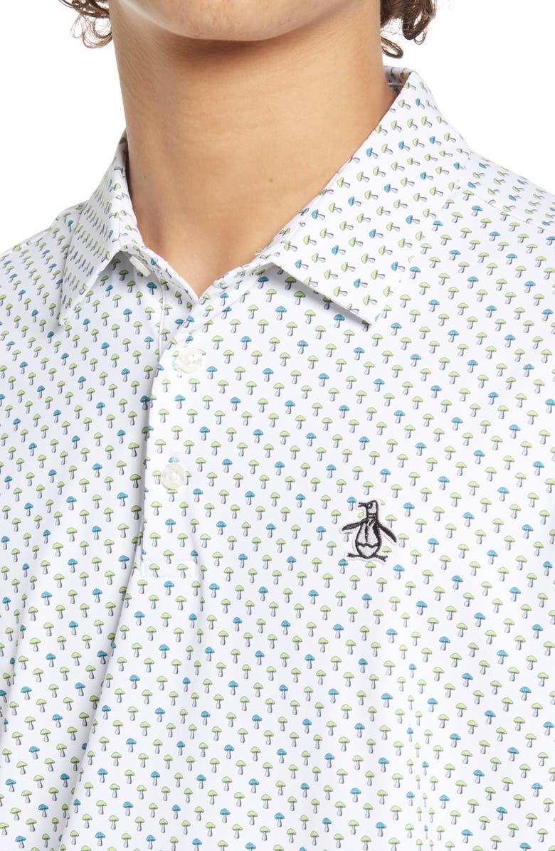 Original Penguin Mushroom Print Golf Polo, Alternate, color,