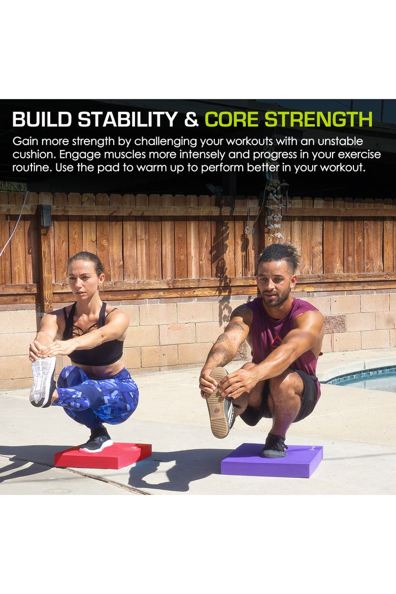 Exercise Balance Pad, 15.5 x 12.75-in, Alternate, color, Red