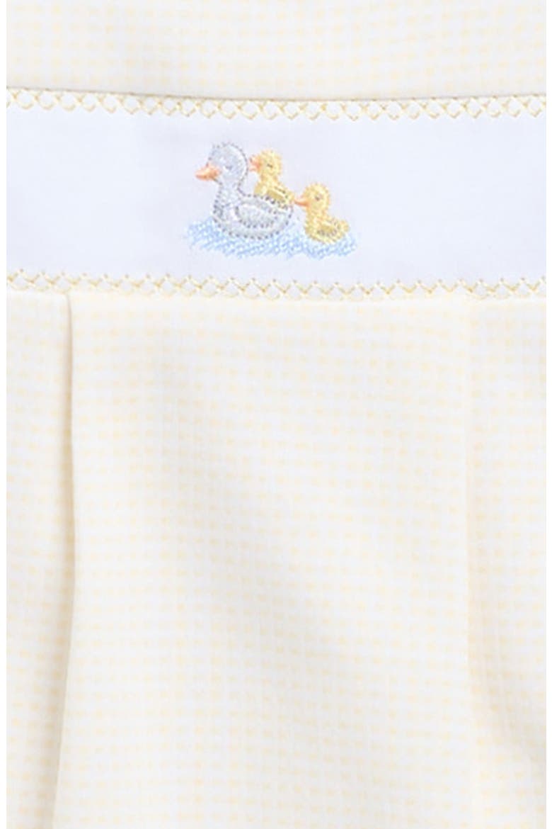 Bubble Duck Detail Pima Cotton Romper, Alternate, color, YELLOW