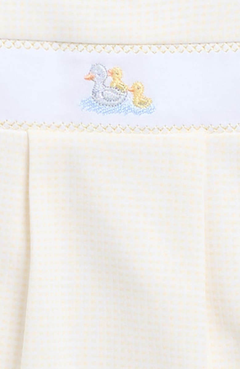 Kissy Kissy Bubble Duck Detail Pima Cotton Romper, Alternate, color, Yellow