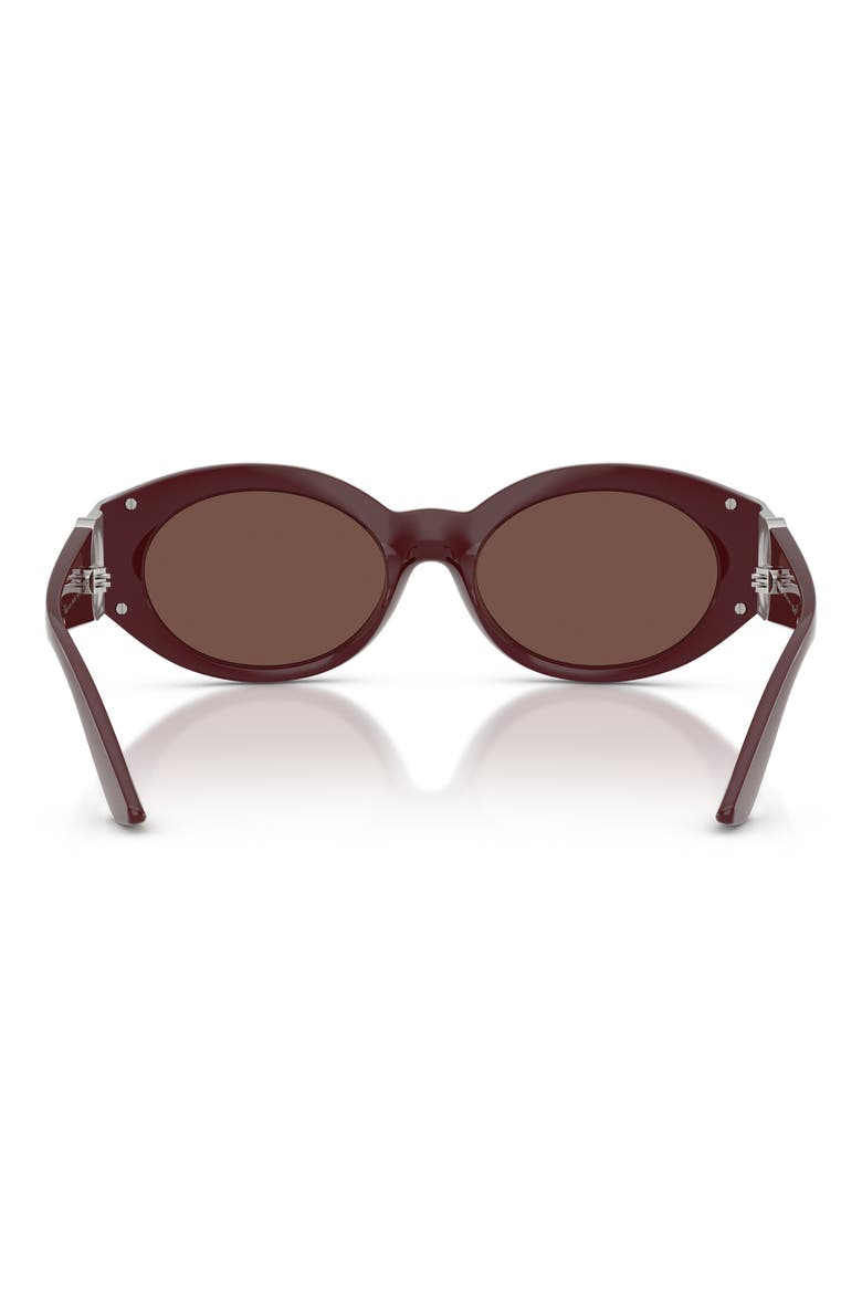 55mm Oval Sunglasses, Alternate, color, DARK RED / BLACK CHOCOLATE