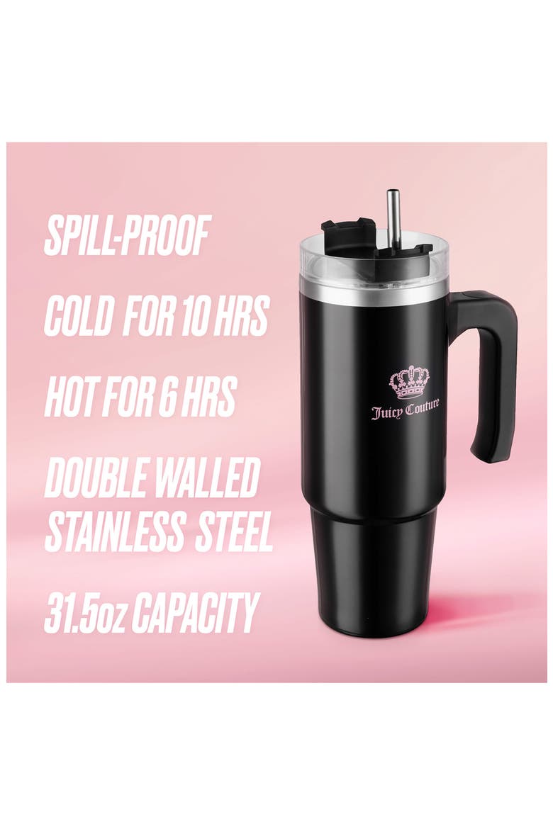 31.5-Ounce Stainless Steel Tumbler, Alternate, color, JET BLACK