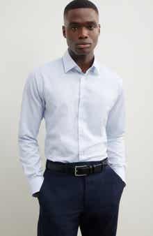 Nordstrom Trim Fit Grid Dress Shirt