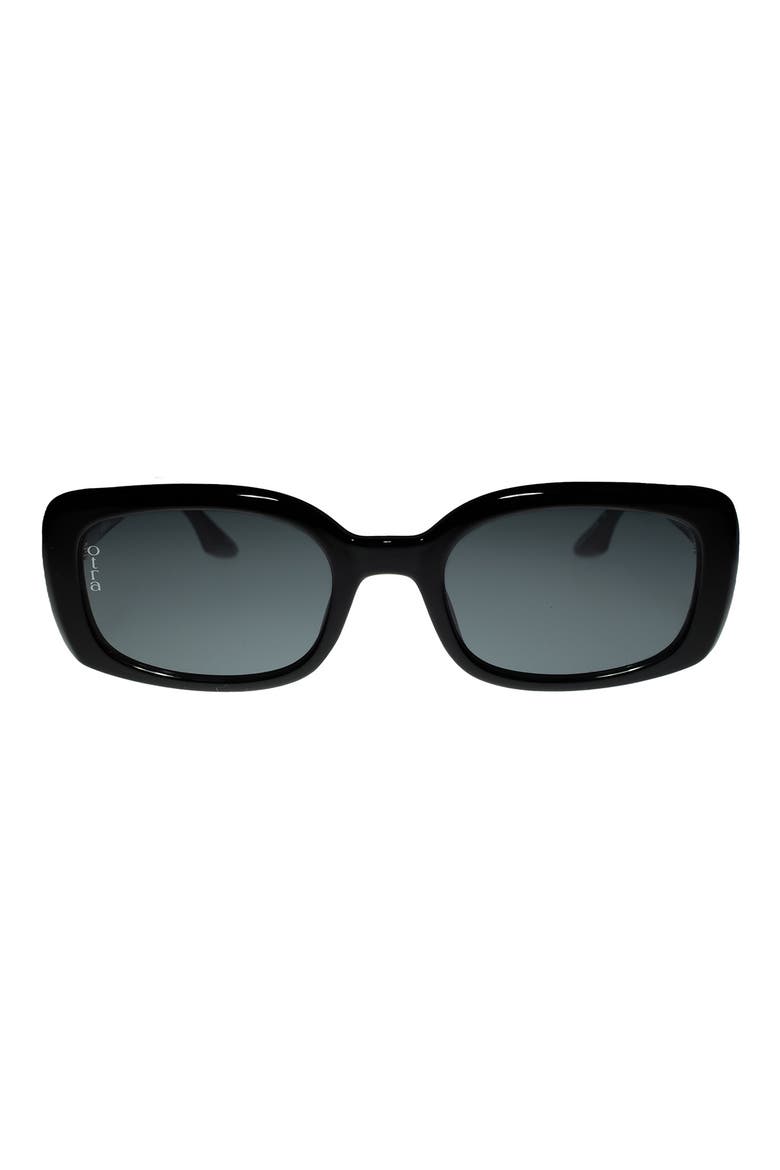 Daisy Oval Sunglasses, Main, color, BLACK/ SMOKE