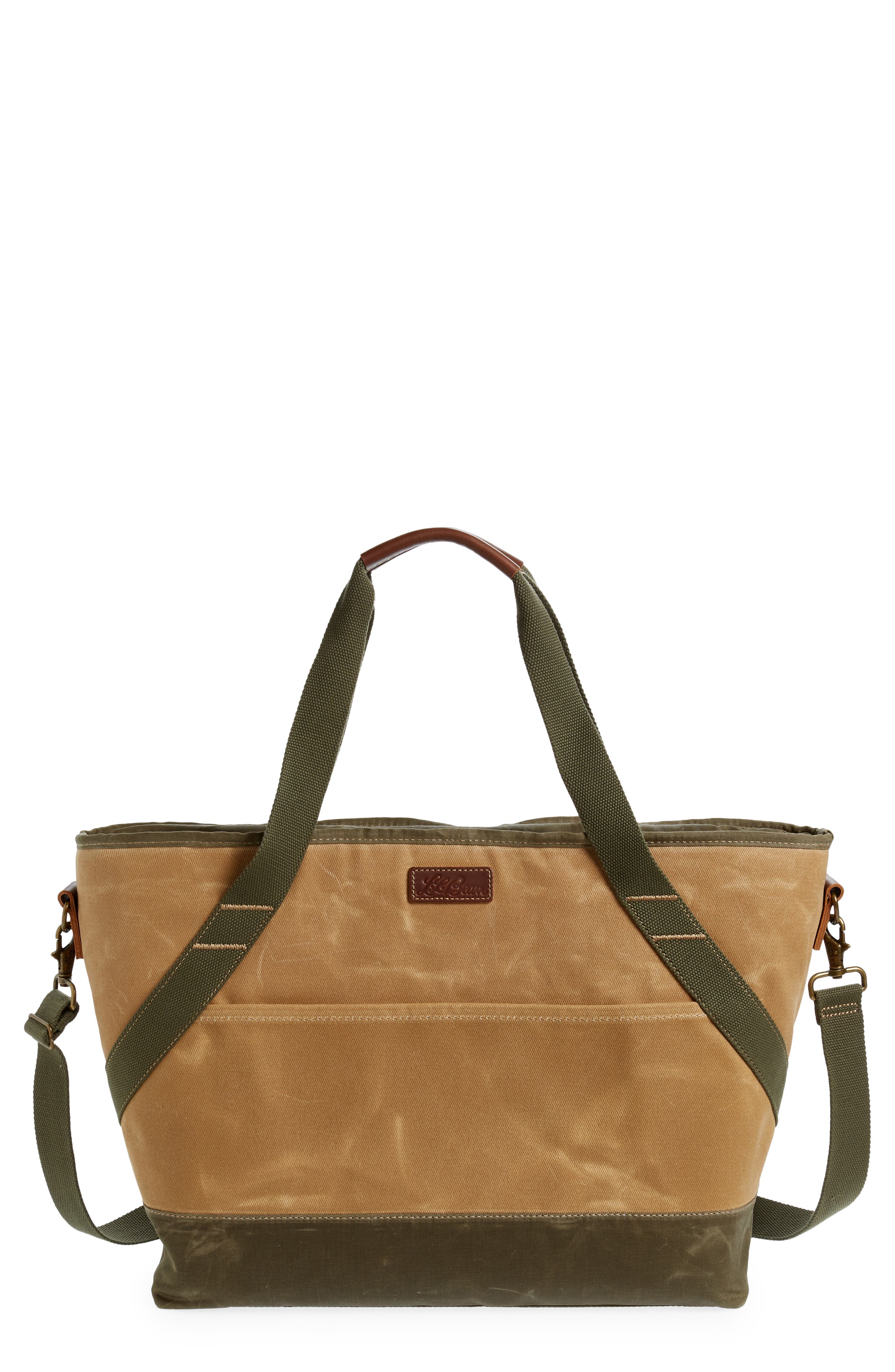L.L.Bean Insulated Waxed Canvas Tote Bag, Main, color, 