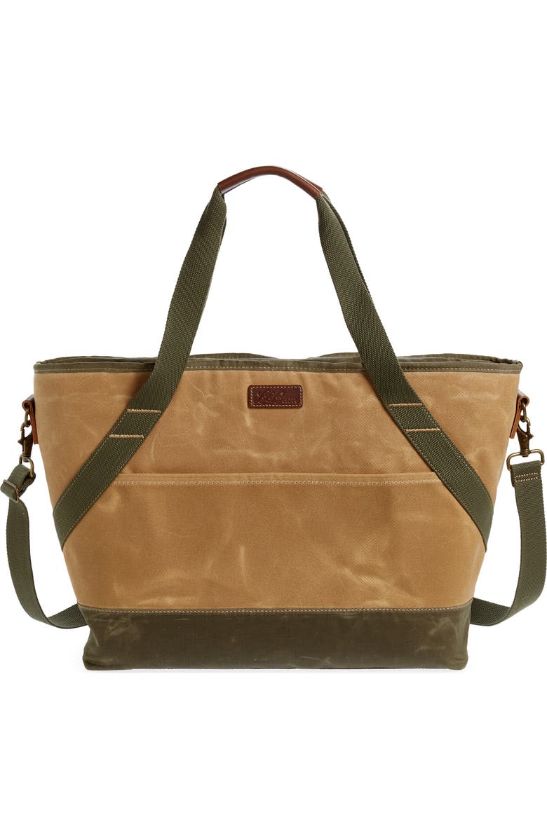 L.L.Bean Insulated Waxed Canvas Tote Bag, Main, color,