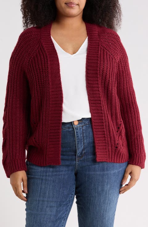 Cable Stitch Open Cardigan
