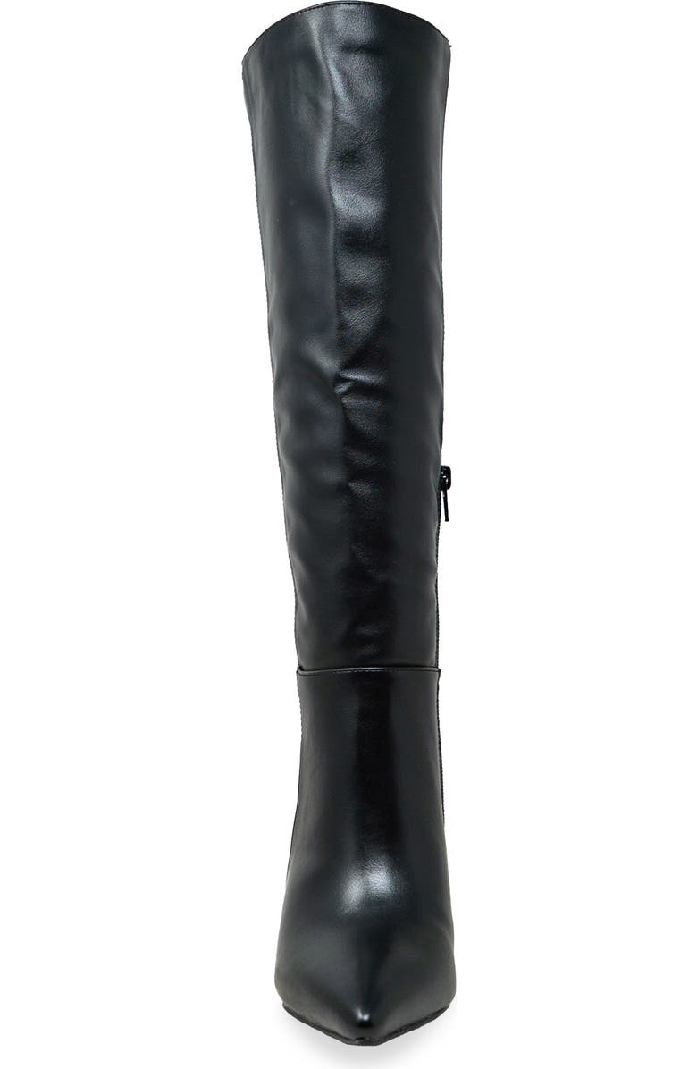 CHASE AND CHLOE Knee High Boot, Alternate, color, Black Pu