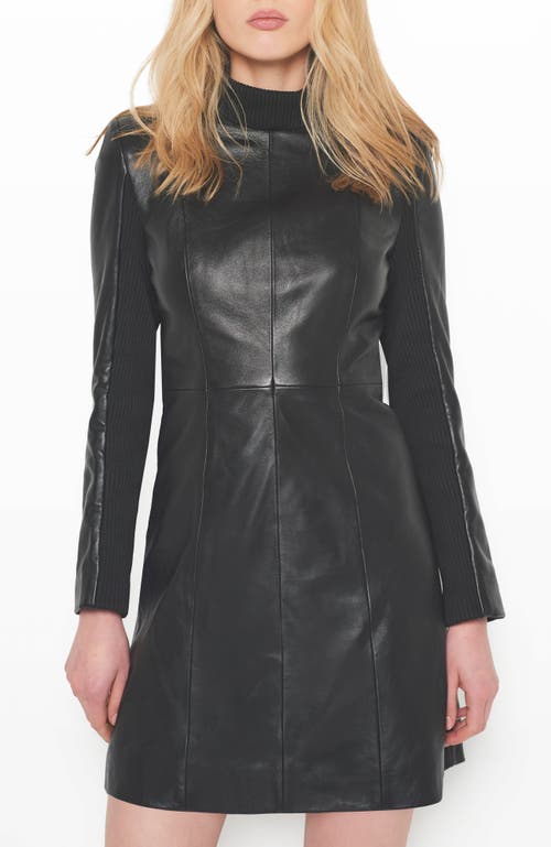 As By Df The Lbd Upcycled Leather Dress In Black