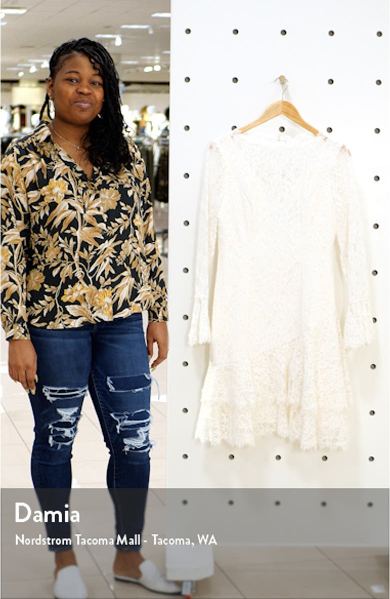 Long Sleeve Tiered Lace Dress, sales video thumbnail