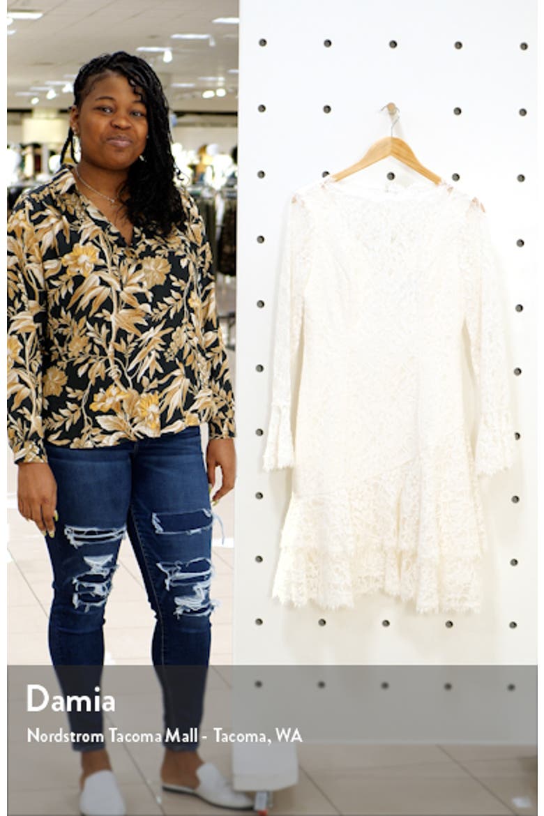 Long Sleeve Tiered Lace Dress video