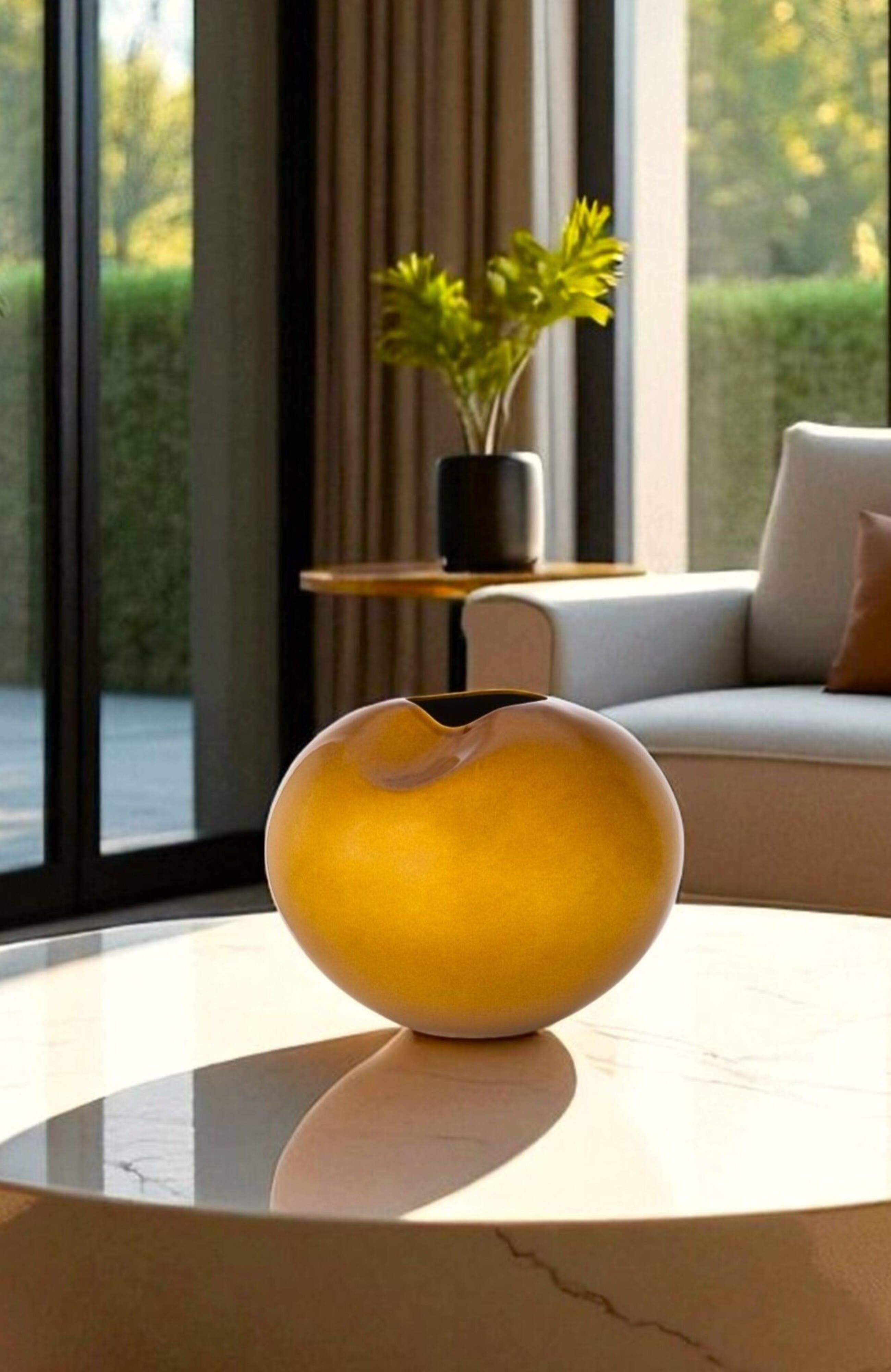Milan Honey Sculptural Vase - Thumbnail 2