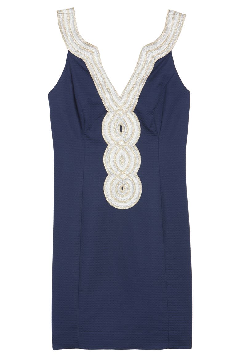 Valli Shift Dress, Alternate, color, TRUE NAVY