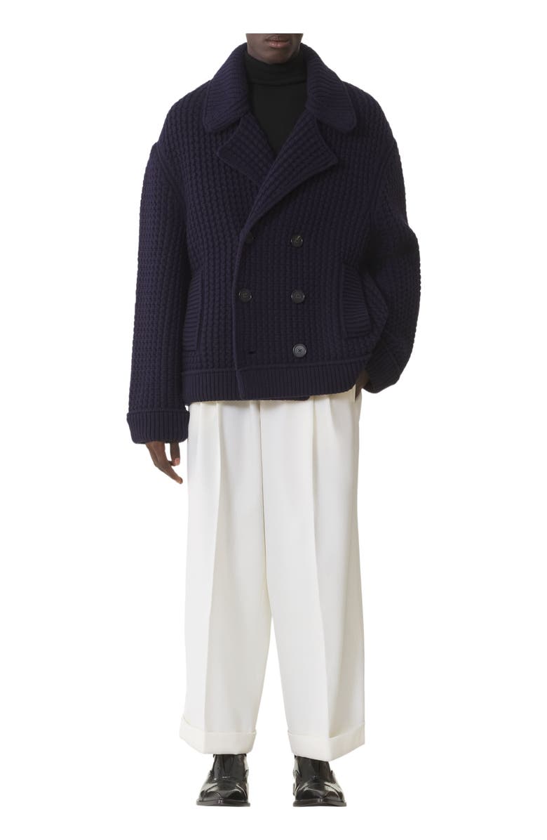 Lanvin Oversized Wool Pea Coat, Main, color,