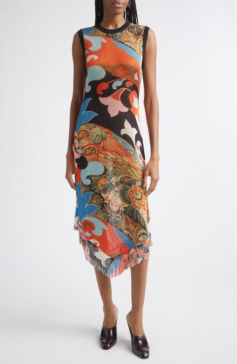 Lotus Paisley Sweater Dress